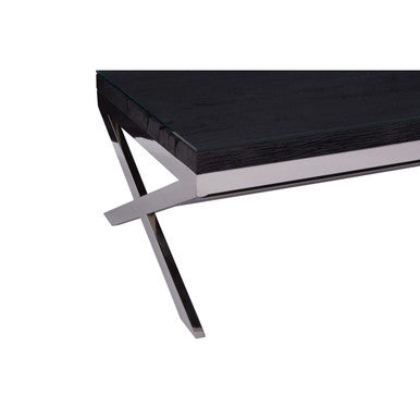 Kerala Black Coffee Table With Cross Base