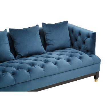 Sefira 3 Seat Navy Fabric Sofa