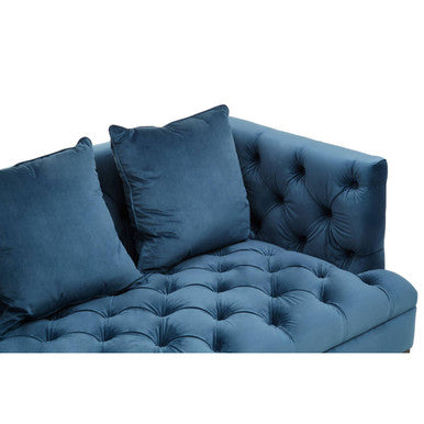Sefira 3 Seat Navy Fabric Sofa