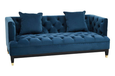 Sefira 2 Seat Navy Fabric Sofa