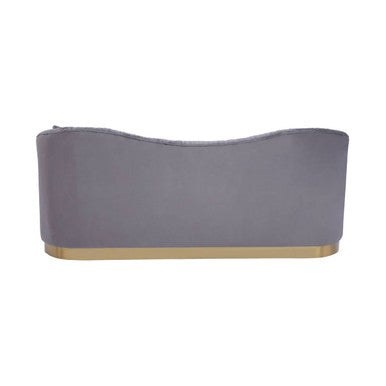 Franza 3 Seat Pleated Grey Velvet Sofa