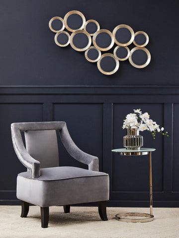 Faye Grey Velvet Chair