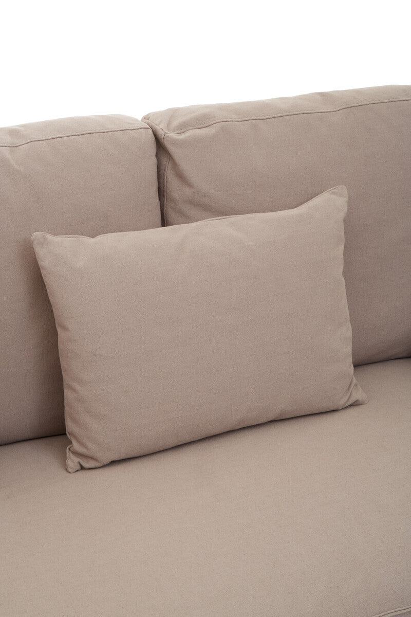 Menton 3 Seat Grey Fabric Sofa