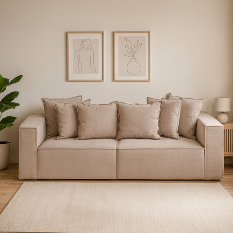 Marseille 3 Seat Grey Sofa