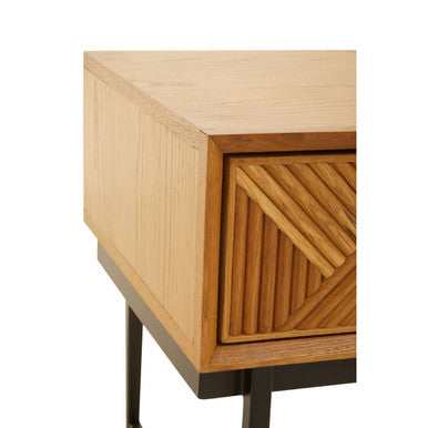 Jakara Natural Finish Side Table with 1 Drawer