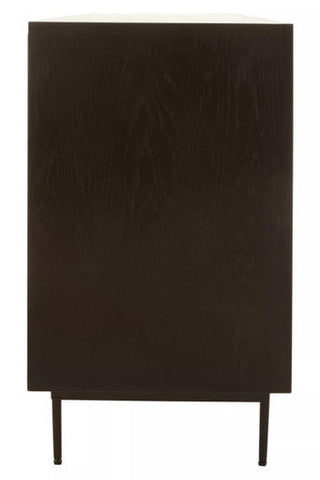 Jakara Black Wood Sideboard With Metal Legs
