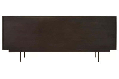 Jakara Black Wood Sideboard With Metal Legs