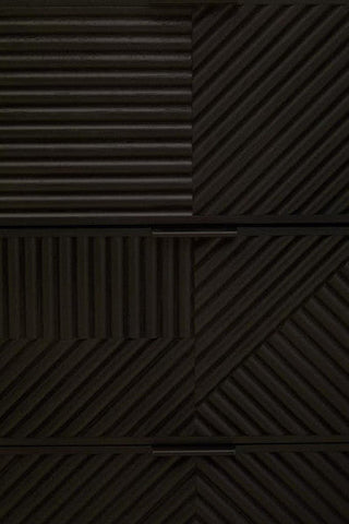 Jakara Black Wood Sideboard With Metal Legs