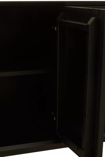 Jakara Black Wood Sideboard With Metal Legs