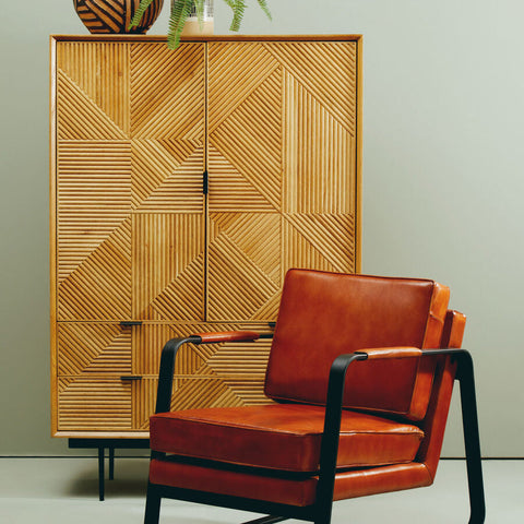 Jakara Natural Finish Cabinet with Drawers
