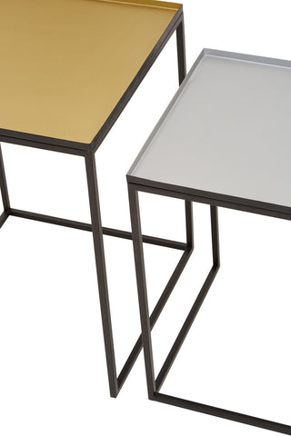 Rabia Gold And Silver Nest Of 2 Tables