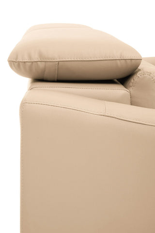 Padua 3 Seat Stone Leather Sofa