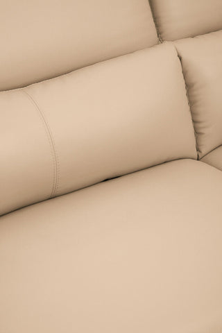 Padua 3 Seat Stone Leather Sofa