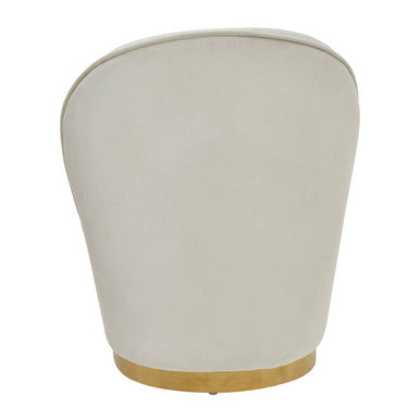 Kids Tamra Cream Velvet Gold Base Chair