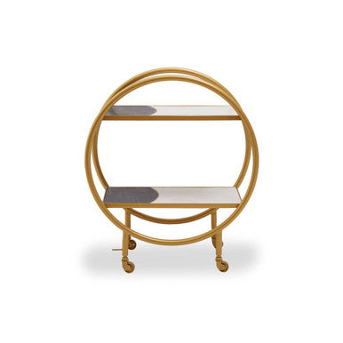 Vizzini Brass Finished 2 Tier Unit