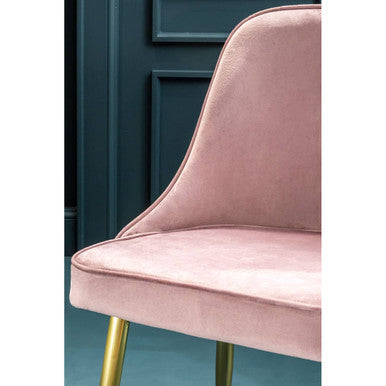 Demi Dusky Pink Velvet Dining Chair