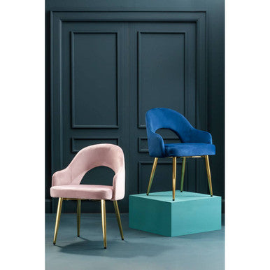 Dani Midnight Blue Velvet Dining Chair