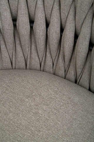 Gilden Grey Dining Chair With Woven Back
