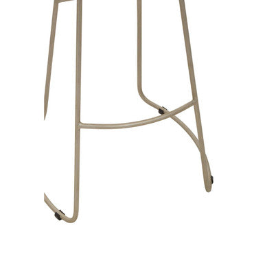 Nandri Acacia Wood and Antique Silver Bar Stool