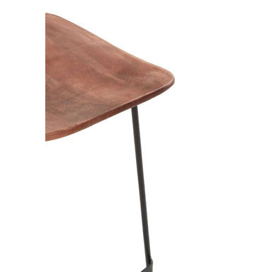 Nandri Acacia Wood with Black Frame Bar Stool