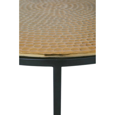 Elias Set of Three Hammered Metal Nesting Tables