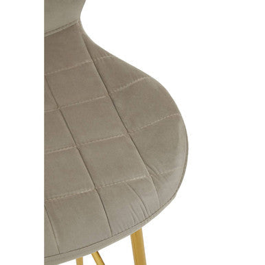 Warton Mink Velvet Bar Chair