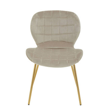 Warton Mink Velvet Dining Chair