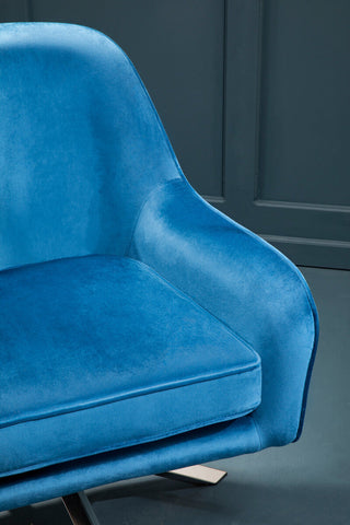 Avery Midnight Velvet Swivel Chair