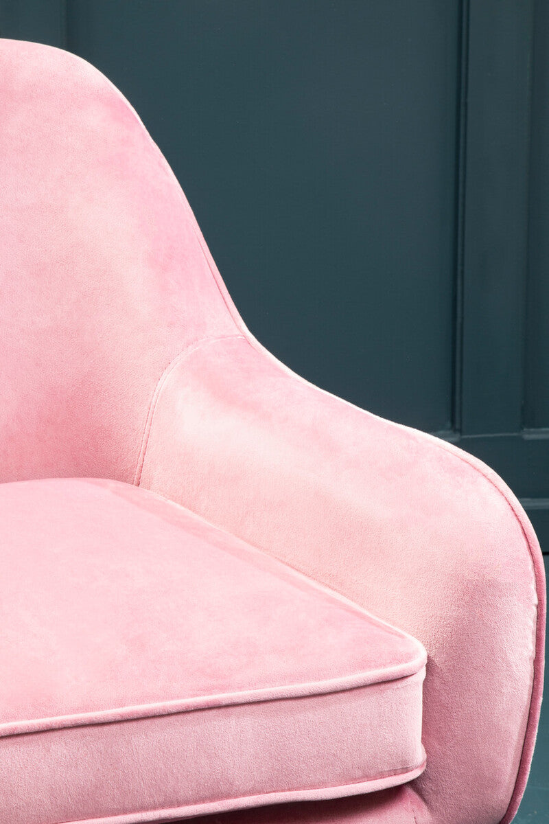 Avery Pink Velvet Swivel Chair