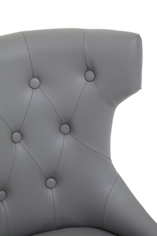 Walson Grey Leather Effect Home Office Chair