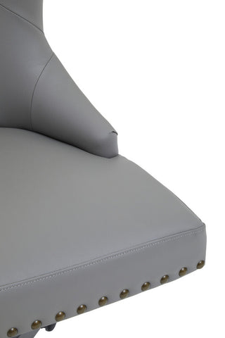 Walson Grey Leather Effect Home Office Chair