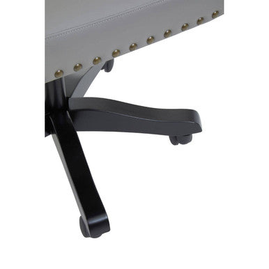 Walson Grey Leather Effect Home Office Chair