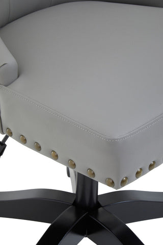 Walson Grey Leather Effect Home Office Chair