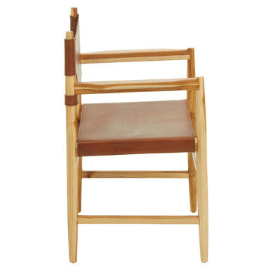 Kendari Antique Brown Leather Chair
