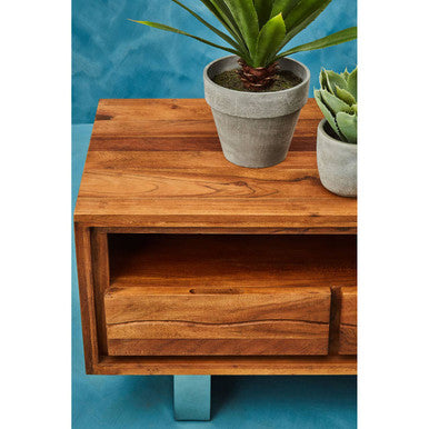 Simla Acacia Wood Media Unit