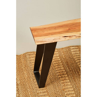 Surax Acacia Wood with Live Edge Bench