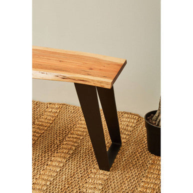 Surax Acacia Wood with Live Edge Bench
