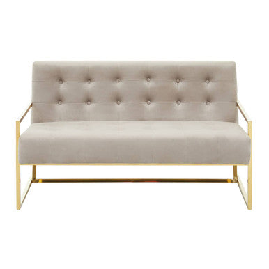 Azalea Two Seat Mink Velvet Sofa