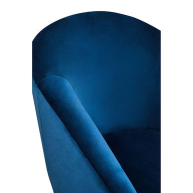 Yasmeen Midnight Blue Chair And Footstool