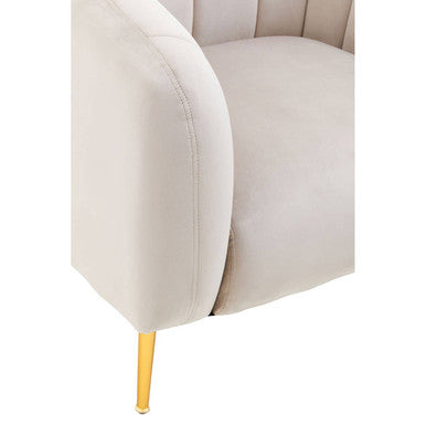 Yasmeen Silver Grey Velvet Armchair