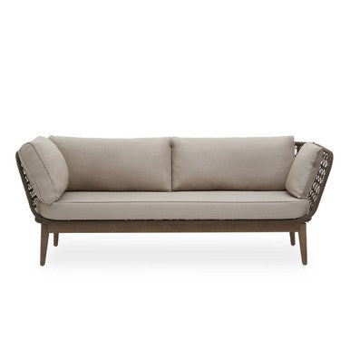 Opus Three Seat Bronze and Charcoal Sofa