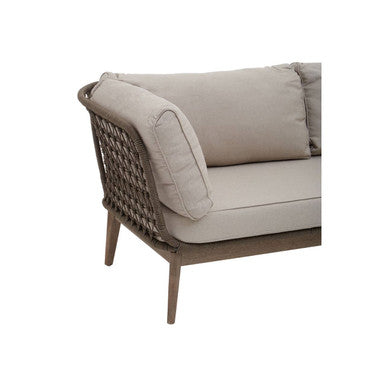 Opus Three Seat Bronze and Charcoal Sofa