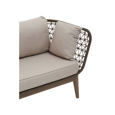 Opus Three Seat Bronze and Charcoal Sofa