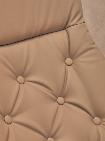 Warrington Mink Leather Effect Recliner And Footstool