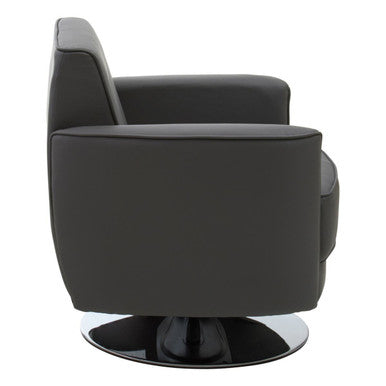 Wester Grey Leather Effect Chair