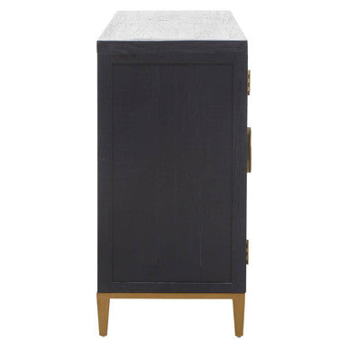 Midas Black and Brass Sideboard