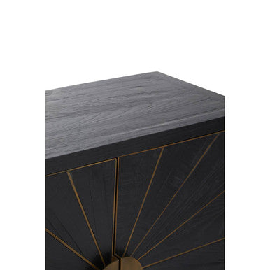 Midas Black and Brass Sideboard