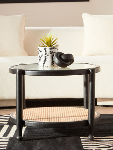 Cebu Rattan and Glass Coffee Table