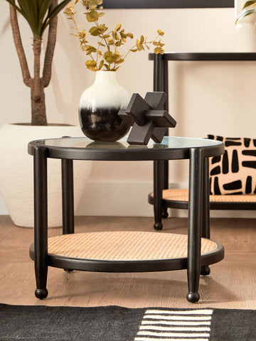 Cebu Rattan and Glass Coffee Table