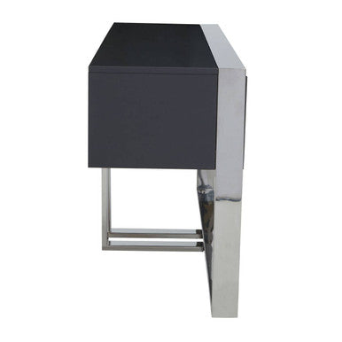 Genoa Grey Gloss Finish Console Table